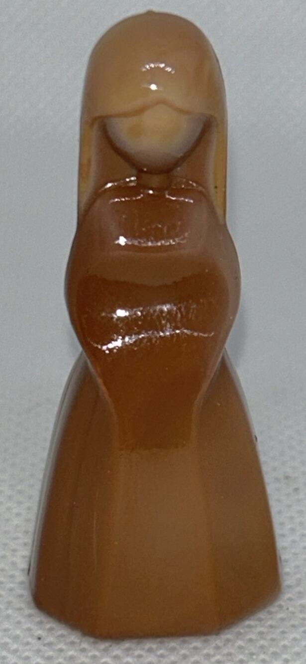 Vintage Mosser Vi Hunter Jenny Figurine Chocolate Glass 1980s 3 inches